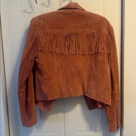 Mango Pink Genuine Leather Moto Jacket - Picture 3 of 6